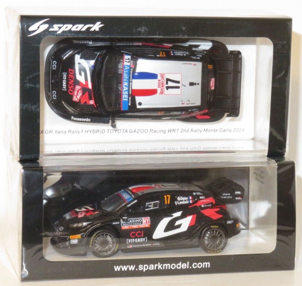 1/43 Toyota GR Yaris Rally1 Hybrid  Gazoo  Rally Monte Carlo 2024 #17 S.Ogier