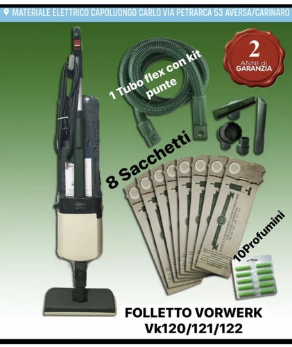 ASPIRAPOLVERE FOLLETTO VORWERK VK120 Vk121 Vk122 CON GARANZIA TUBO ED  ACCESSORI | eBay