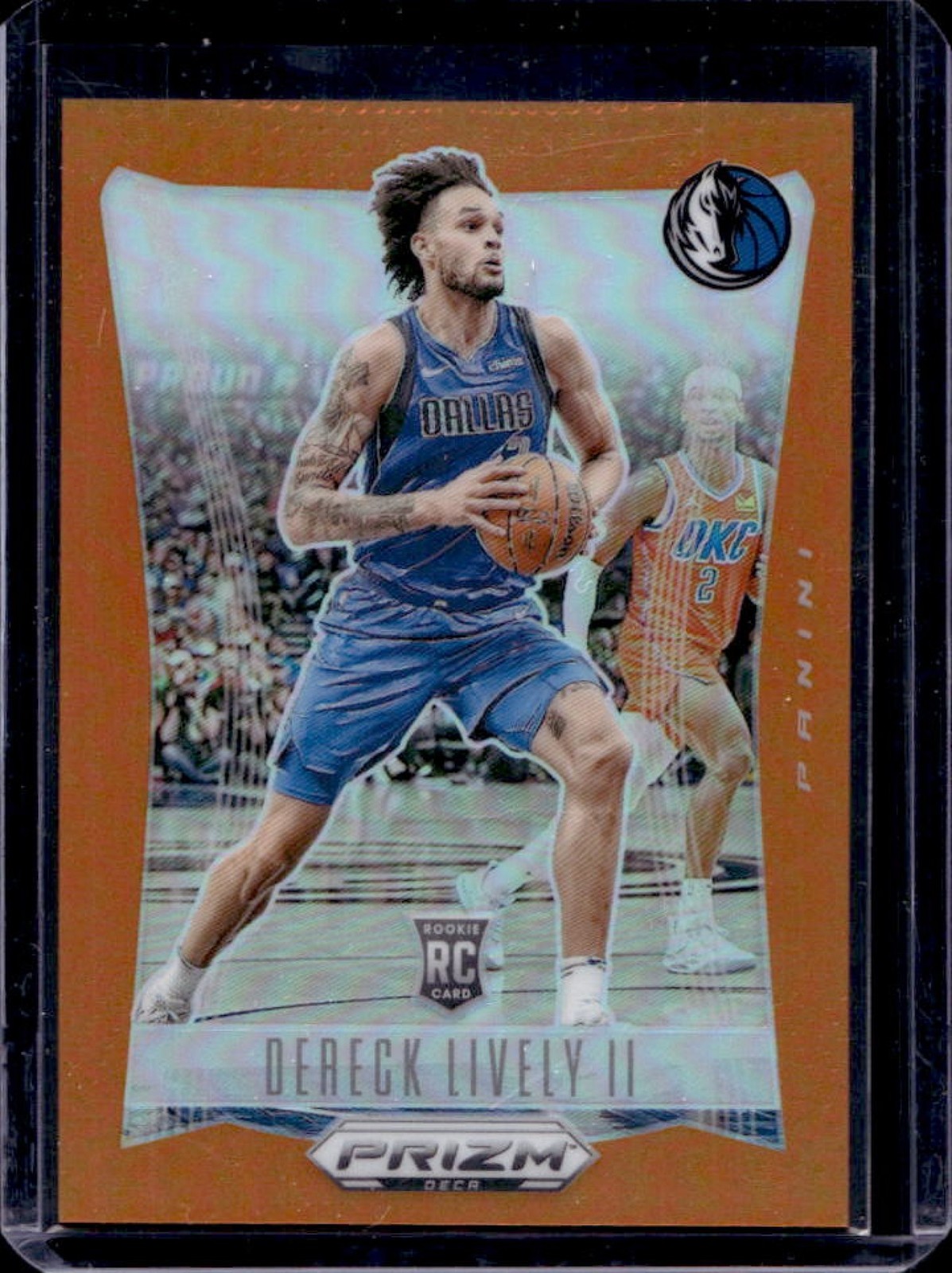 2023-24 Prizm Deca Dereck Lively II RC Orange #/49 Mavericks