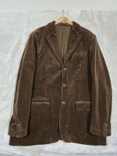 Vintage Polo Ralph Lauren Corduroy Blazer Jacket XLT Tall Brown 3 Button