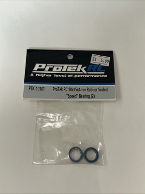 ProTek RC 10x15x4mm Rubber Sealed ''Speed'' Bearing (2) [PTK-10101]
