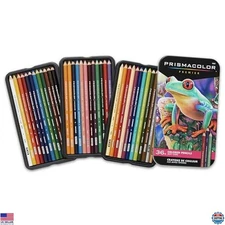 Prismacolor Premier Soft Core Colored Pencils Set, 36 Count, Vibrant Colors