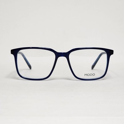 MODO 6552 Men's Handmade Rectangular Glasses in Crystal Blue | 53mm