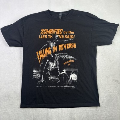 Falling In Reverse Zombified Black Short Sleeve Graphic Shirt Men's Large