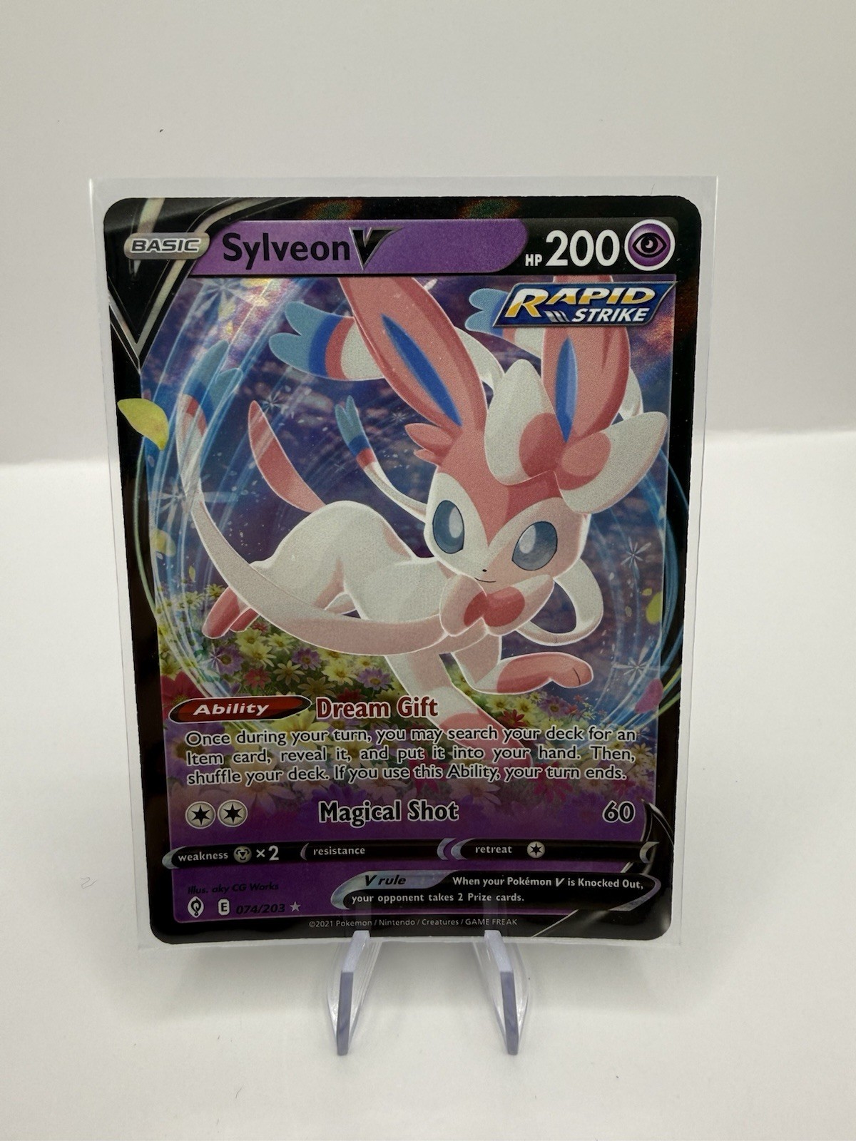 Pokemon Sylveon V 74 Evolving Skies Full Art Holo