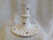 PRETTY ASHLEY ENGLISH BONE CHINA DITSY PINK ROSEBUD CANDLESTICK