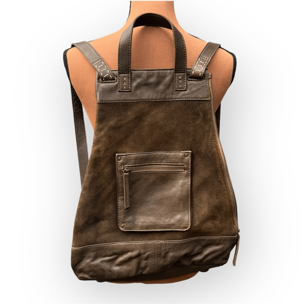 Free People x We The Free, Sage Backpack in Bitter Olive, Leather & Suede Free People x We The Free, Sage Backpack in Bitter Olive  main image 2