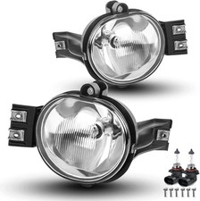 Front Bumper LED Fog Lights, Compatible Ram 1500 2500 3500 2002-2009 Clear