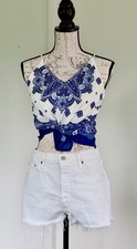 Levi's 501 Original Button Fly White Denim Shorts Women Size 29