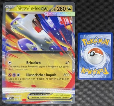 Pokemon Karte Mega-Latias ex MEP 011 - 3D Effekt -  Promo - deutsch -  XXL Jumbo