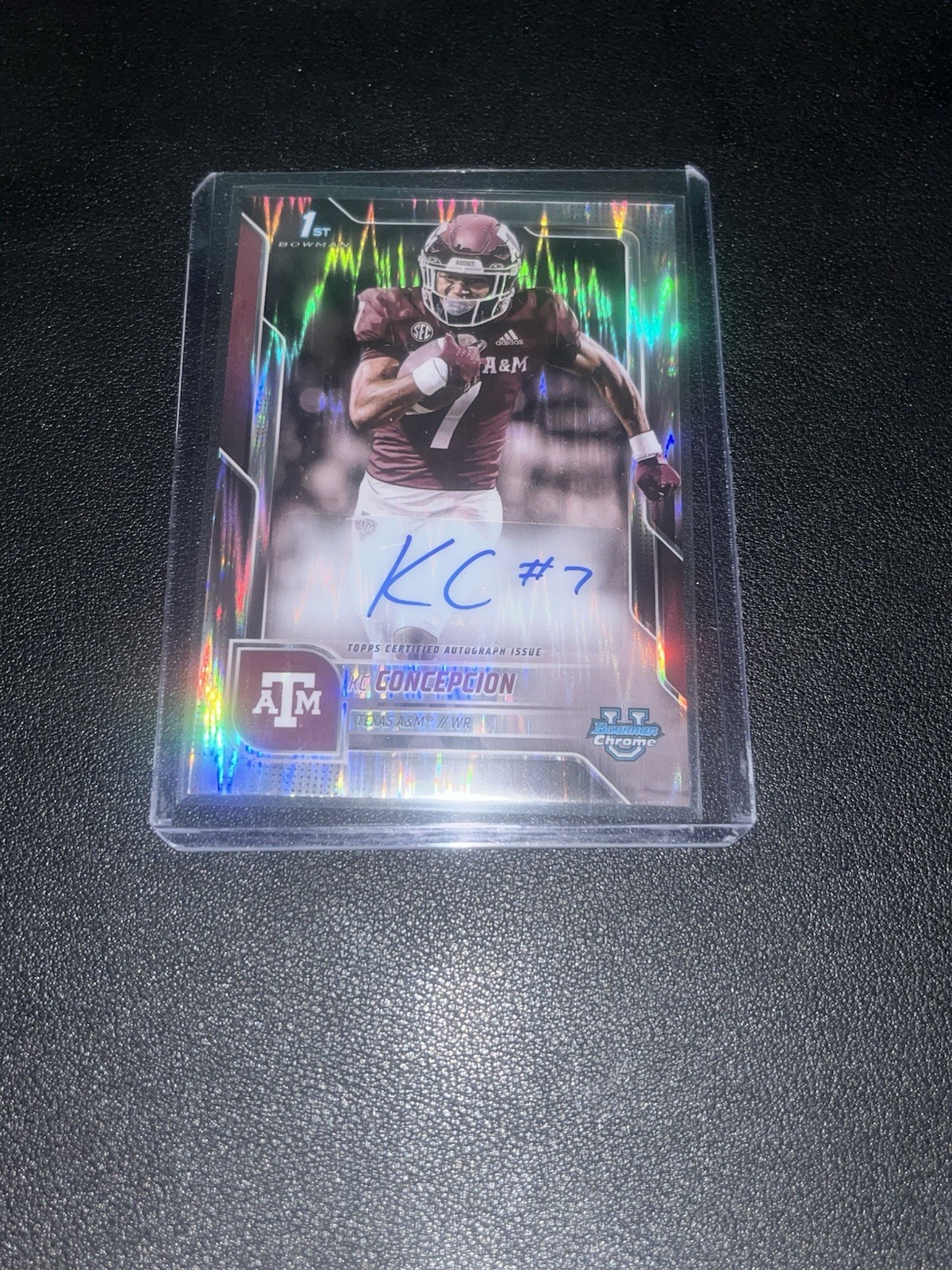 2025 Bowman Chrome U KC Concepcion Prospect Auto Stealth Refractor #BCA-KCO