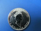 1999 $5 CANADIAN MAPLE LEAF - 0NE OUNCE OF PURE SILVER- .999 PURE -NO WEAR!