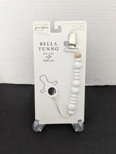 NIB Bella Tunno Silicone Pacifier Clip,  Silicone Beads & Metal Clip,  Age 0+
