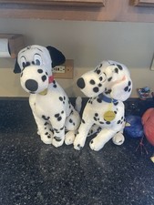 Disney 101 Dalmatians Pongo  Perdita Plush Dalmatian Dogs 15" Tall Disneyland