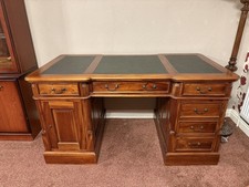 Executive partner Desk Home Office Writing Desk Antique Solid Wood Work Table 
