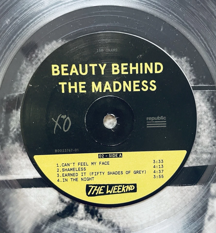 The Weeknd - Beauty Behind The Madness (2015) UO Excl. Clear Vinyl 2xLP SIGNED - Image 4 of 4