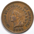 1901 Indian Head Penny Cent Extremely Fine/Almost Uncirculated (XF/AU)