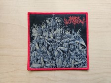 BLACK WITCHERY, SEW ON RED BORDER WOVEN PATCH