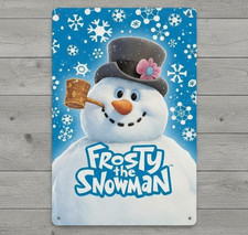 Frosty The Snowman 8 x 12 Vintage Novelty Metal Sign Made In USA New!