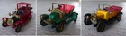 3x Lesney/Matchbox Models Of Yesteryear 1912 Packard, 1911 Renault, 1911 Daimler