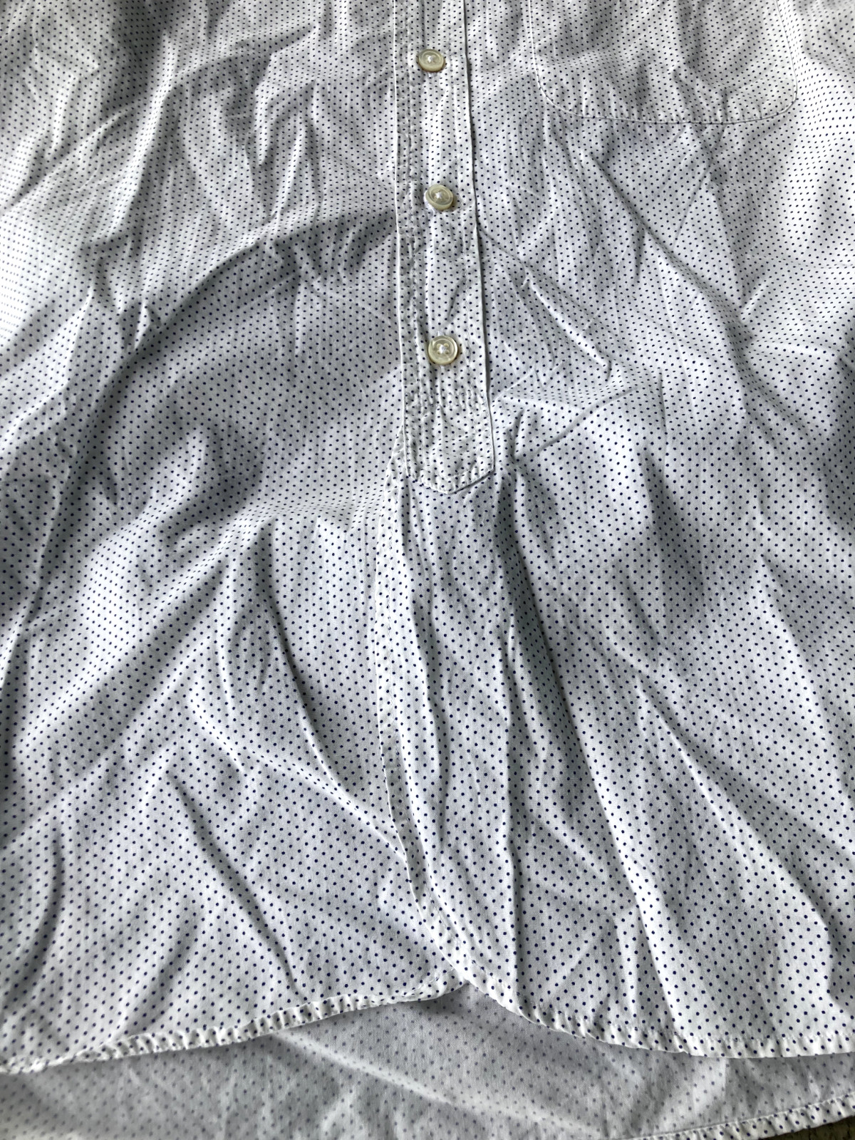 Engineered Garments Polka Dot White Button Up Shi… - image 8