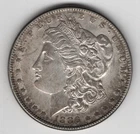 1886 P MORGAN ONE DOLLAR 90% SILVER PHILADELPHIA UNITED STATES AMERICA $1 COIN