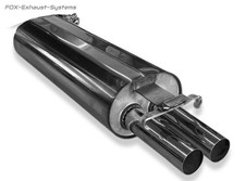  Edelstahl Sportauspuff Mercedes E-Klasse W123 230 E 2x55mm (Mod. ohne Kat)