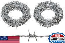 Dlh western Real Barbed Wire 120ft 15.5 Gauge 4 Point - Great for Crafts, Fences