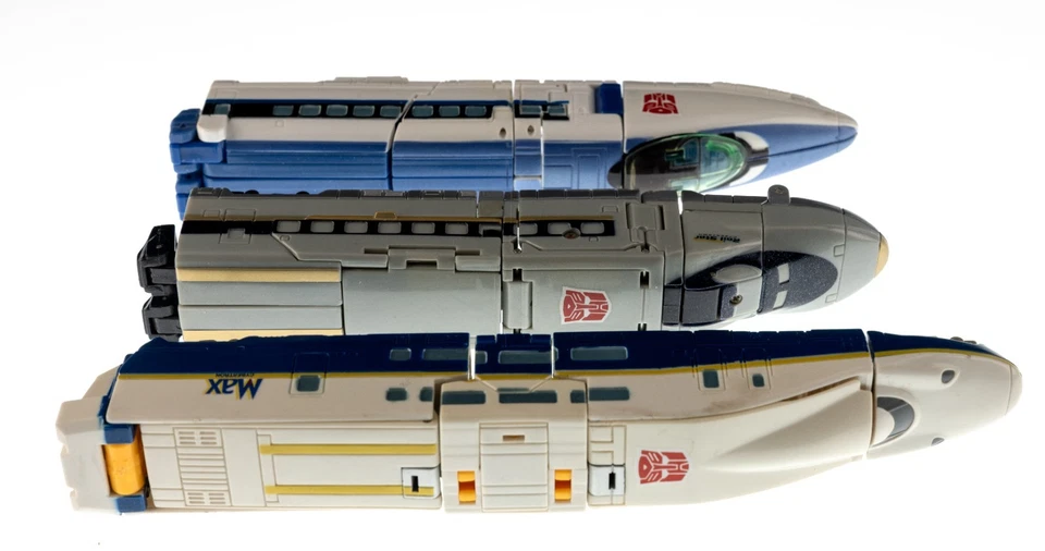 Transformers Robots in Disguise Team Bullet Train Set de 3 Rail Racers COMO SE MUESTRA Foto 2 de 4