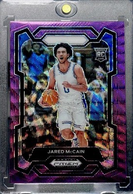 JARED MCCAIN ROOKIE RARE PURPLE WAVE REFRACTOR PRIZM INVESTMENT CARD 76ers Mint
