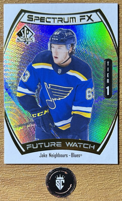 Jake Neighbours 2020-21 SP Authentic Spectrum FX Future Watch Tier 1 Silver S-65