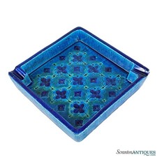 Mid-Century Italian Aldo Londi Rimini Blue Bitossi Cigar Ashtray