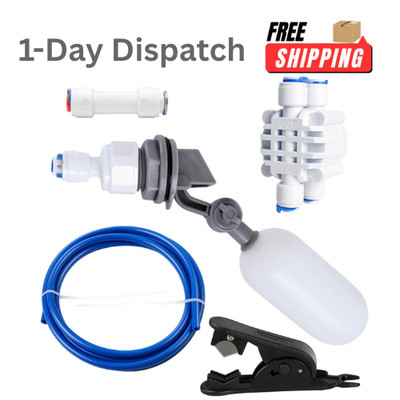 AQUEFY RO DI Float Valve Kit Auto Top Off ATO for Reef Tank Aquarium