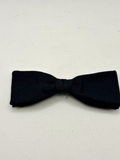 Vintage AKCO Black Rayon Clip-On Muszka - Made in England - Oryginalne pudełko B.B.5