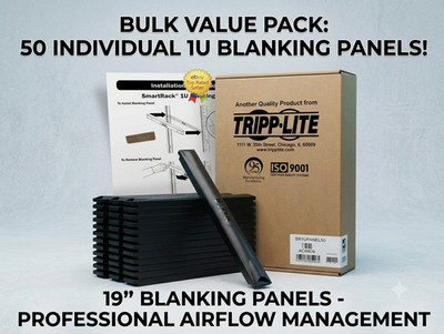Tripp Lite SR1UPANEL50 1U Blanking Panel Kit SmartRack 19'' Plastic 50-Pack