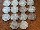 14 FINE ++ CANADIAN CANADA 1957-1964  50 Cents .800 Silver Coins QUEEN ELIZABETH