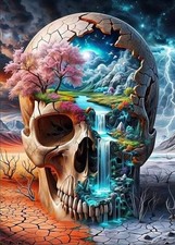 Skull DIY Full Round Drill 30x40cm Diamond Painting