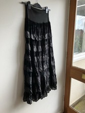 Long Black Flouncy Gipsy Skirt Size M
