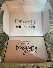 Miss to Mrs. Bridal Box Let The Honeymoon Begin Tote Socks Passport Wifey NIB