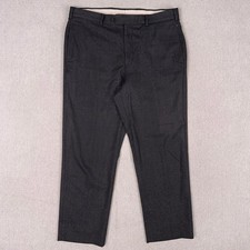 Brooks Brothers Wool Dress Pants Mens 35x27 Regent Straight Fit Charcoal Black