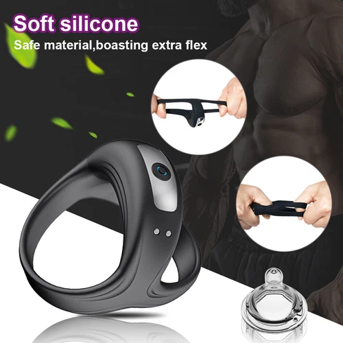 Vibrator-Men-Penis-Ring-Rechargeable-Toy-Testicle-Ring-Cockring use Lubricant - Picture 8 of 12