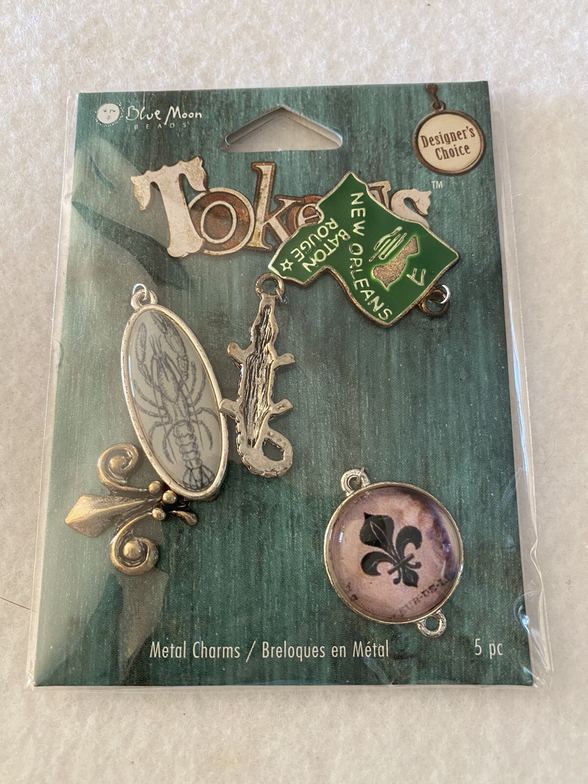 New Theme Charms Blue Moon Tokens pack of 5 metal charms Jewelry Crafts | eBay