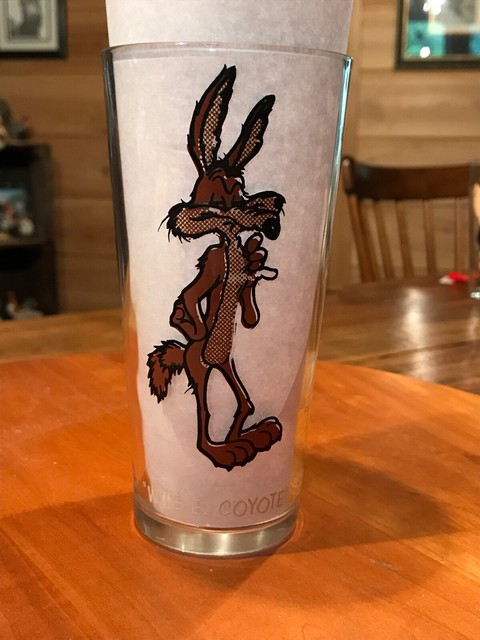 wile e coyote pepsi glass