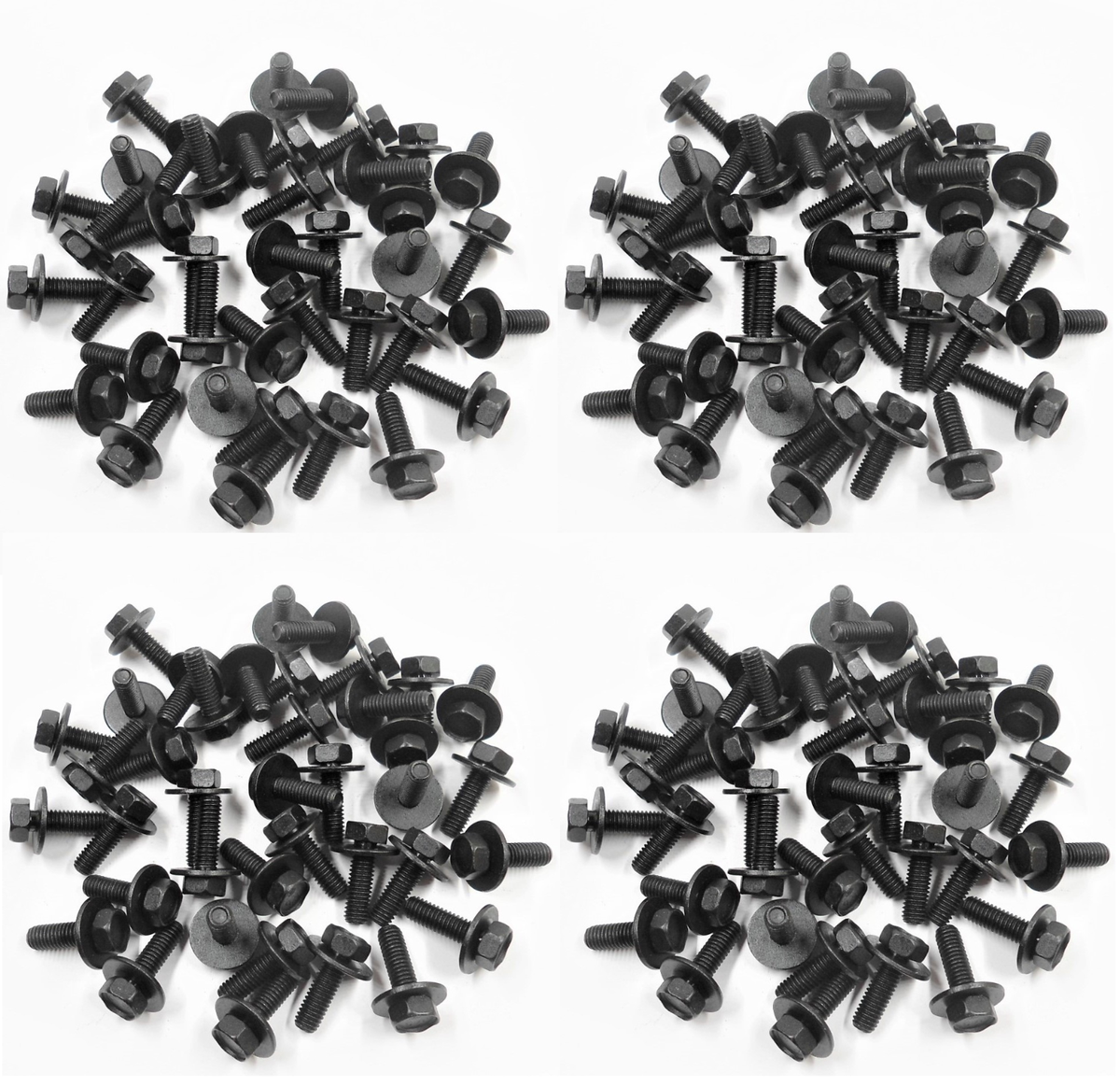 40-Pack M6-1.0 X 20mm Black Body Bolts – Fits Mazda 2/3/4/6 CX-3/CX-5/CX-7/Miata & More