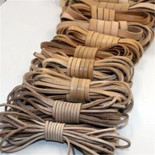 2mm 3mm 4mm 5mm 6mm 8mm Flat Genuine Cow Leather Cord Bracelet Necklace String