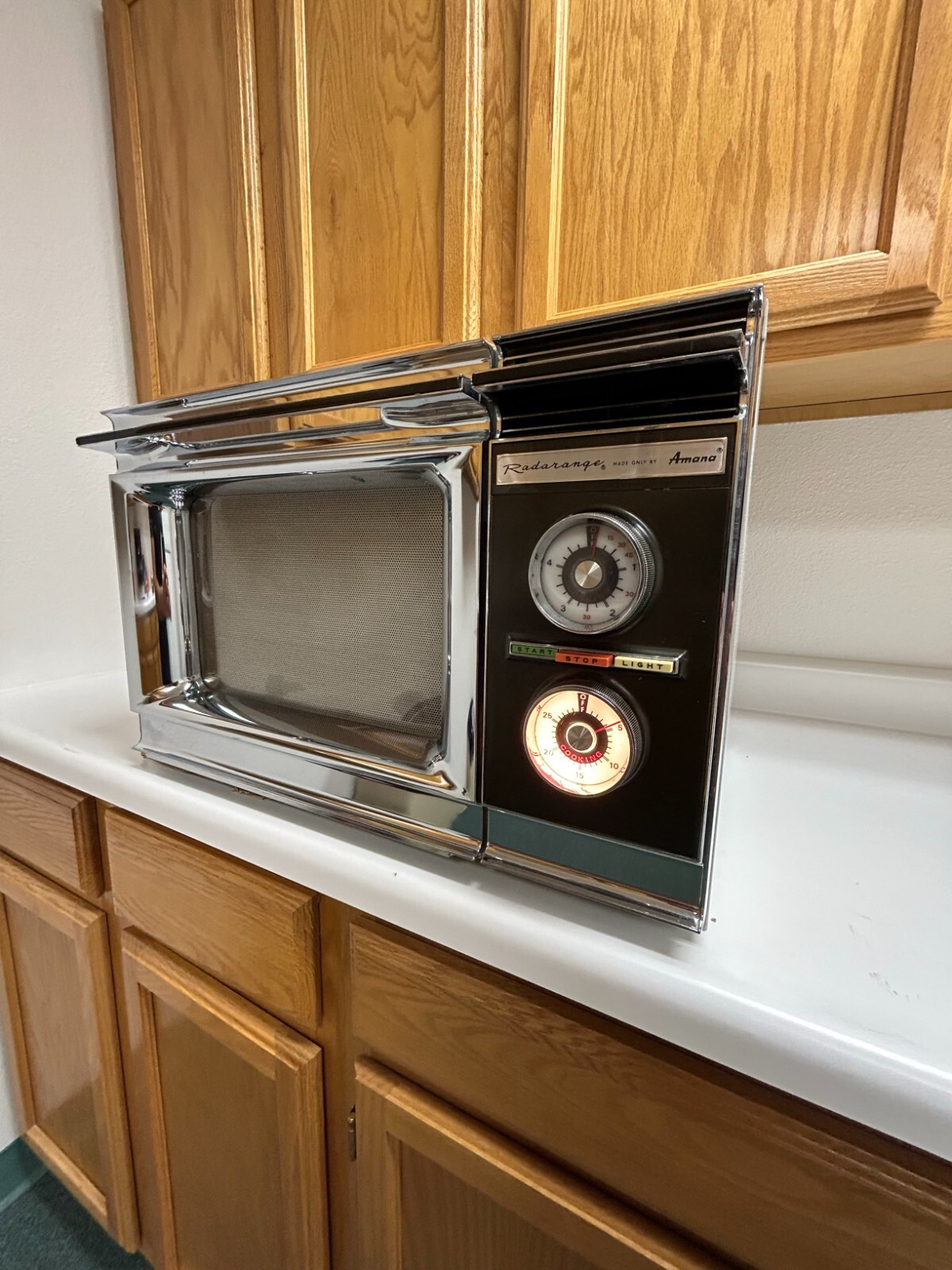 1970'S VINTAGE CHROME AMANA RADARANGE RR4 MICROWAVE OVEN eBay