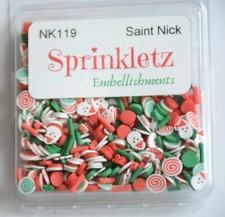 Saint Nick ~ Sprinkletz / Shaker Cards & Crafts / Santa & Christmas Sm Pieces