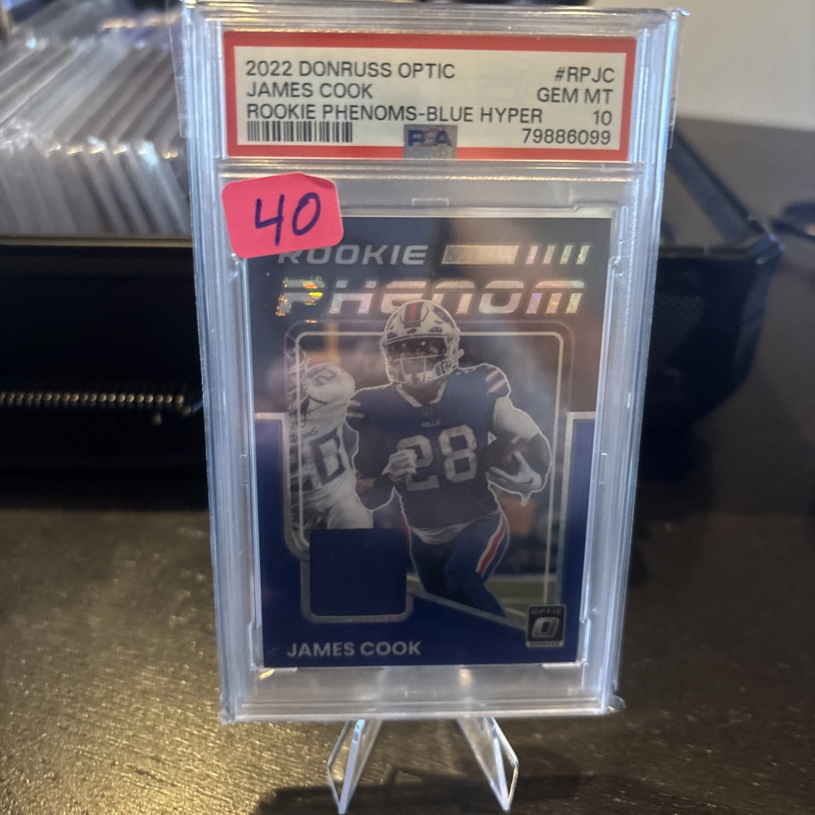 James Cook Panini Donruss Optic Rookie Phenoms #RPJC Blue Hyper