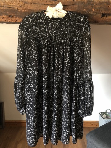 Zara Polka Dot mini dress with long 