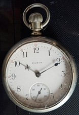 ELGIN Natl. Watch Co. USA  Taschenuhr  Läuft Spz-1-071222-